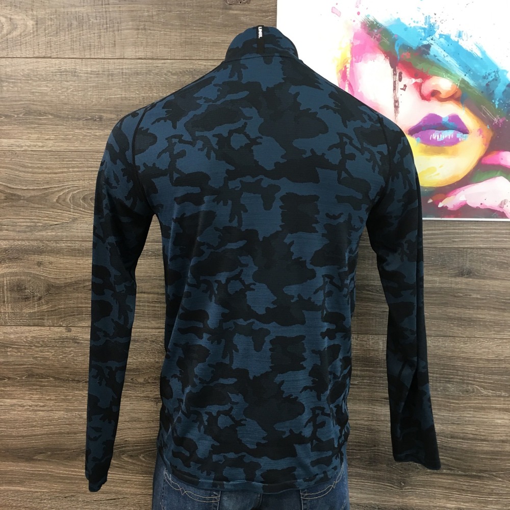 UNRL Mens Camo 1/4 Zip Long Sleeve Performance Pullover‎ Shirt Medium - Picture 3 of 7